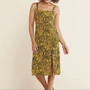 Sanctuary Georgina Sundress Mustard Python Reptile Print Medium